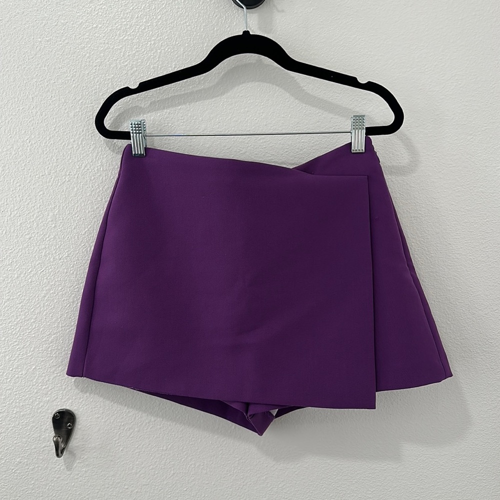 Zara Purple Mini Skort Size M